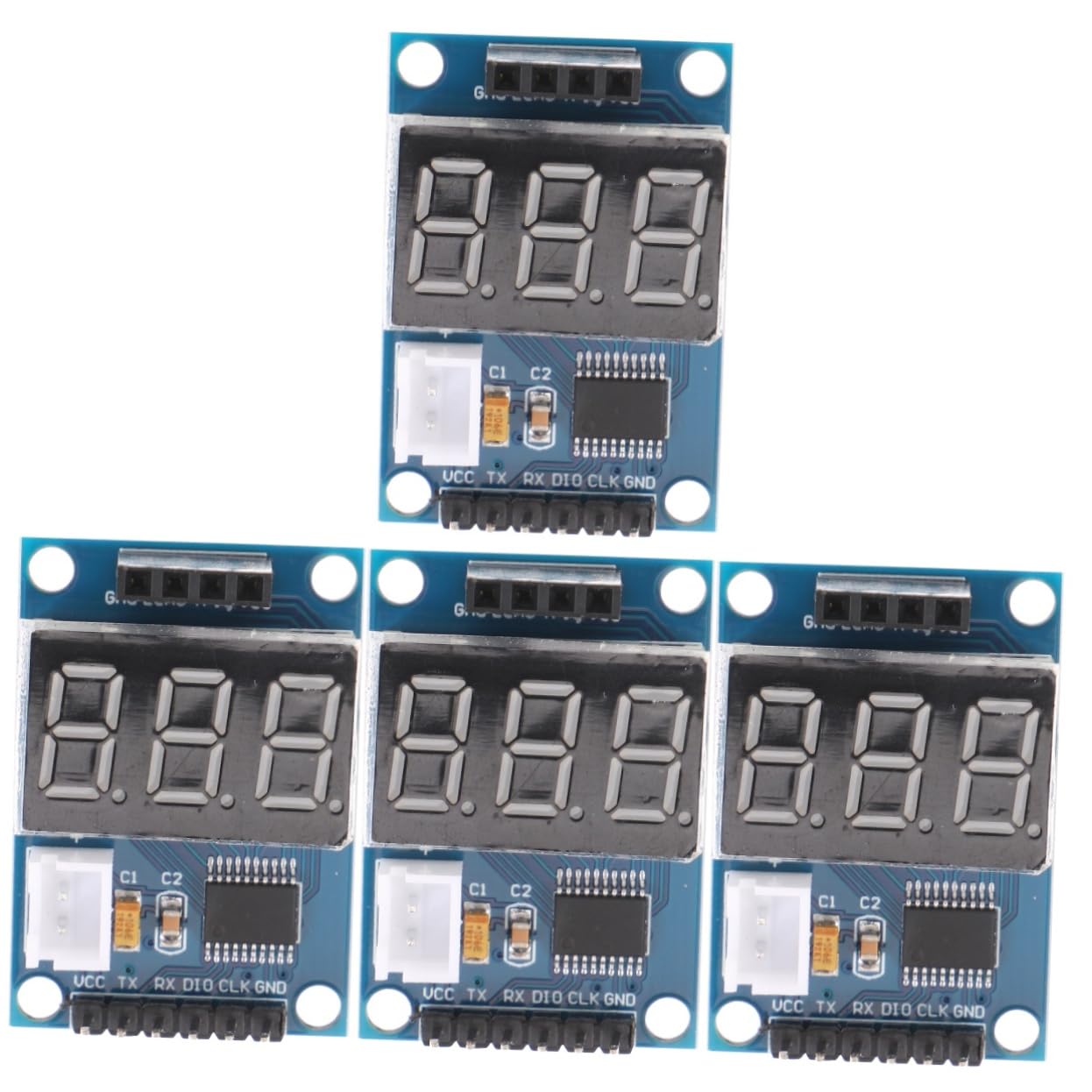 iplusmile 4 Stück Entfernungsmesser anzeigen messwerkzeug Intelligente Fahrzeuge Datenübertragung Generator Alarm Distanz Resonanz Empfänger Tür Näherungssensor integriertes Modul Metall von iplusmile