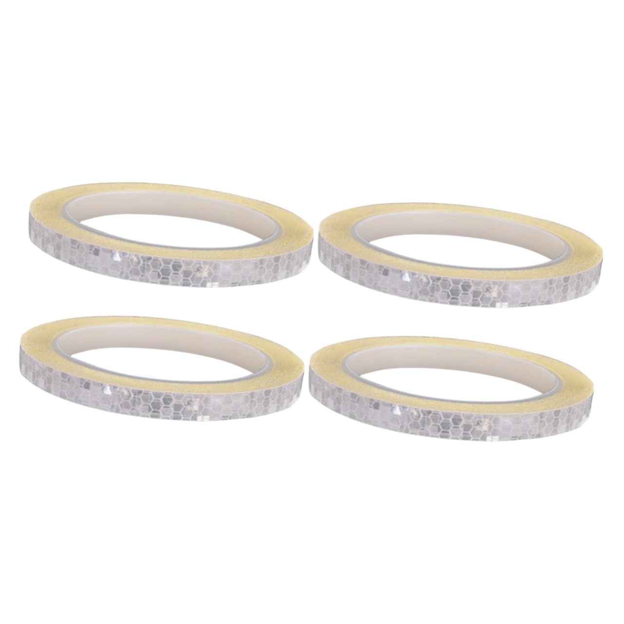 iplusmile 4 Stück Fahrrad Reflektorband Silberfarben Reflektierende Aufkleber Streifen Reflektierendes Klebeband Reflektierendes Aufkleberband von iplusmile