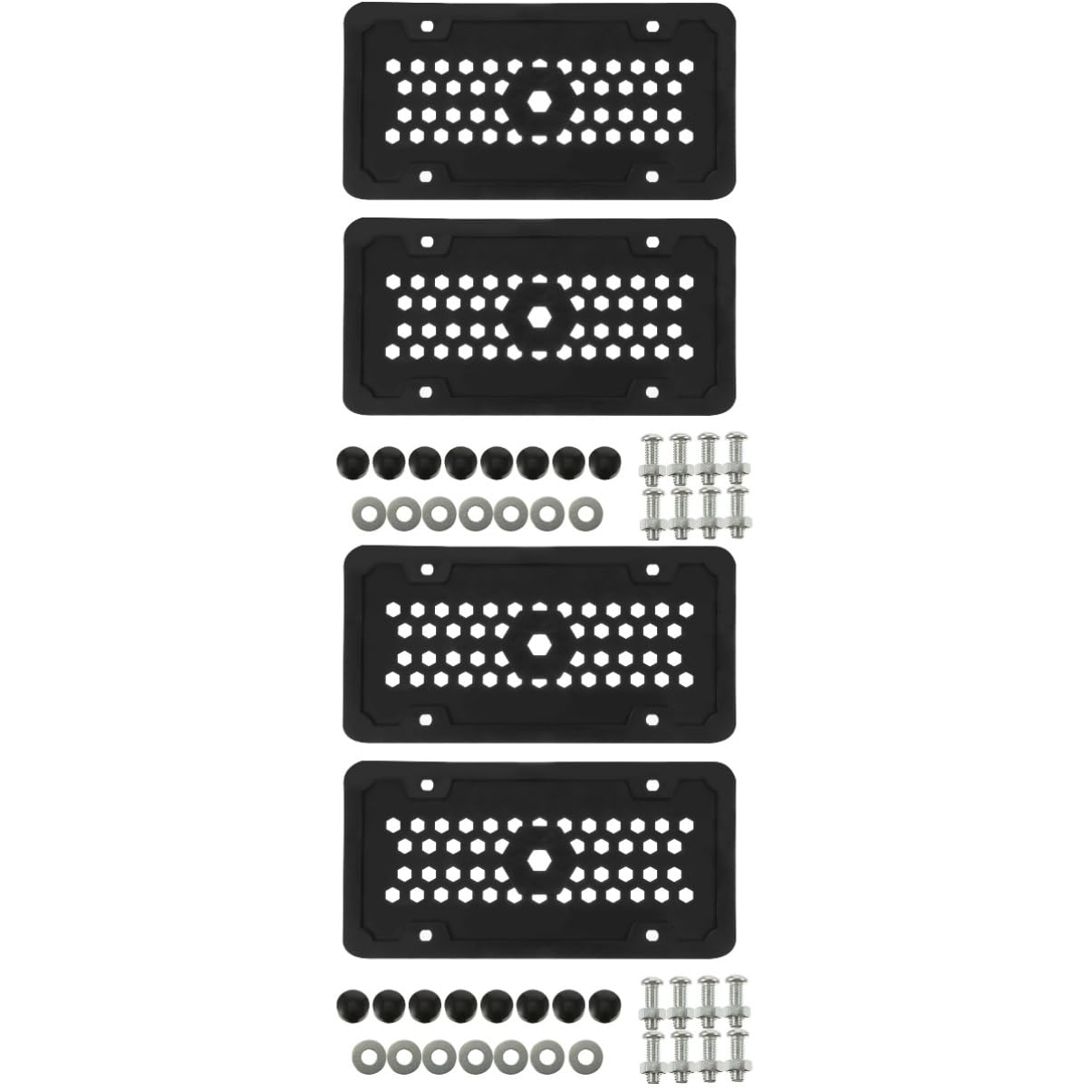 iplusmile 4 Stück Nummernschildrahmen Aus Silikon Fahrzeughalter Us-kfz-kennzeichenhalter Porta Placas Para Auto Amerikanischer Autokennzeichenrahmen Autohalterung Black Kieselgel von iplusmile