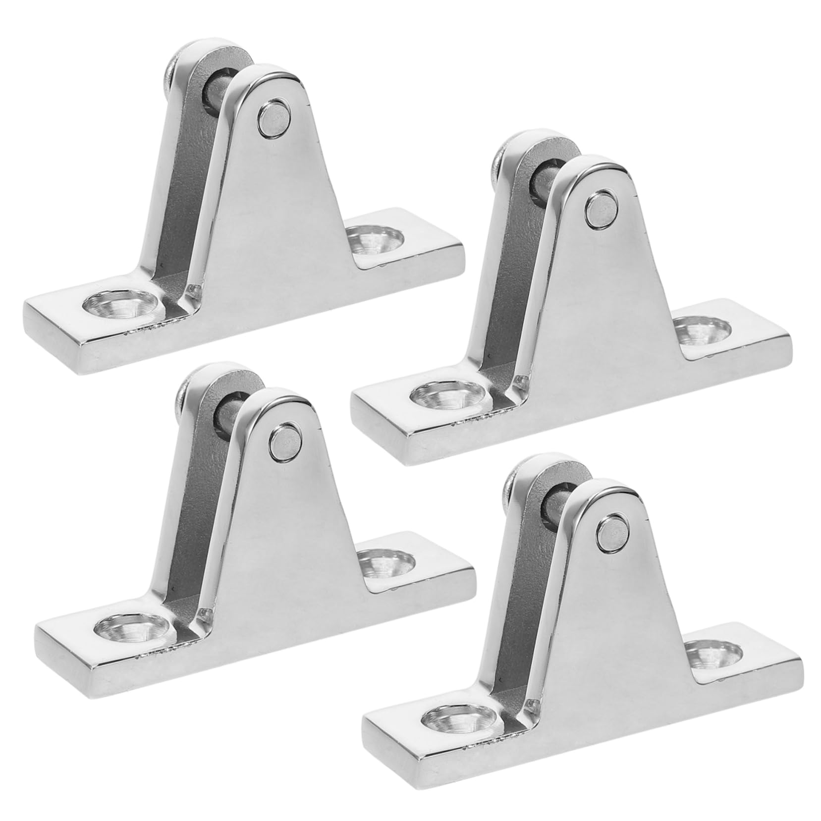 iplusmile 4 Stück Rv Hardware Deckscharnier Montagebeschlag Marinezubehör Bootsdeck Scharnierhalterung Marine Deckscharniere Marine Deckscharnierhalterung Marine Hardware Silber 316 von iplusmile