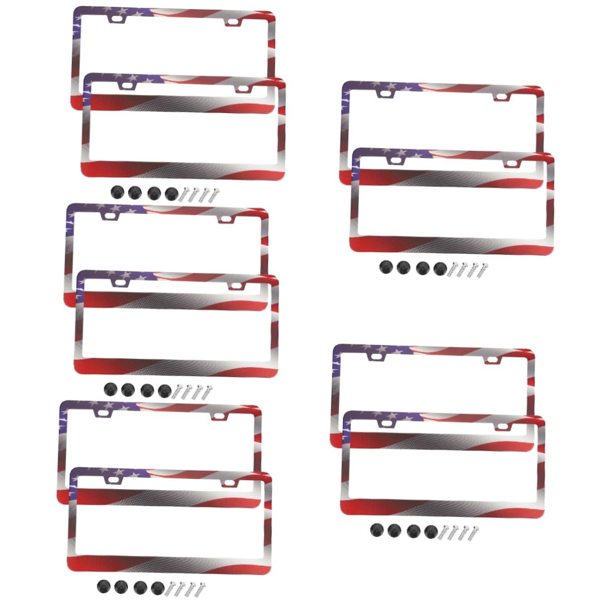 iplusmile 5 Paare Kfz-Kennzeichenhalter Abdeckrahmen für Kfz-Kennzeichen Kennzeichenhalter für Autos US-Zubehör autozubehör auto zubehör Nummernschildrahmen amerikanisches Kennzeichenschild von iplusmile