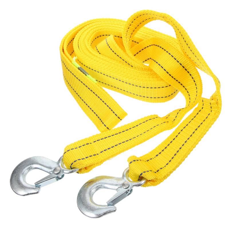 iplusmile 5 Robustes Windenseil Bungee-Seile mit Haken Makramee-Schnur Ratschengurte LKW Auto Abschleppseil Doppelstrang Abschleppseil Pkw-Anhänger aus Polyester Windenseil mit Haken Yellow von iplusmile