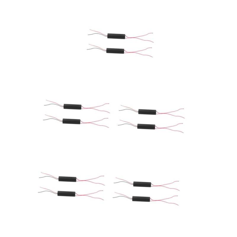 iplusmile 5 Sätze Transformatormodul Aufwärtswandlermodul Generatortransformator Gleichstrom Hochspannungswandler Boost-booster Spannungsmodul Boost-transformator Black Plastik 2 Stück * 5 von iplusmile