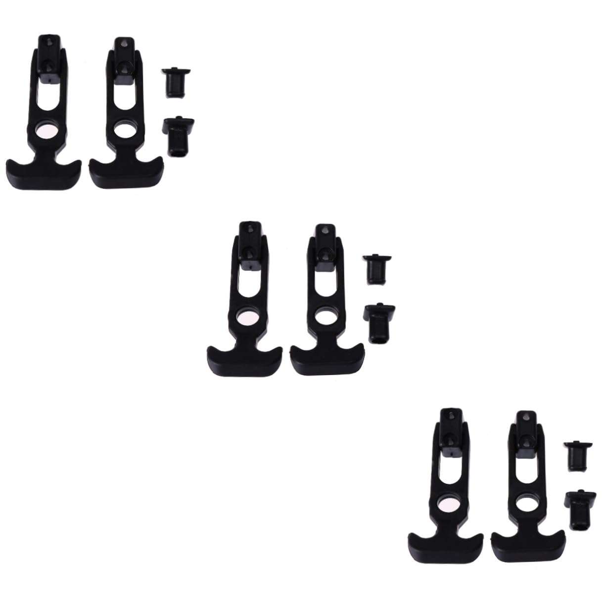 iplusmile 6 STK Clip Zum Umpacken Von Autos Rostfrei Aufrollwagen Auto Schnappen Haubenschloss Stoßstangenverkleidungsschloss Auto Anschnallen Elastisches Auto Black von iplusmile