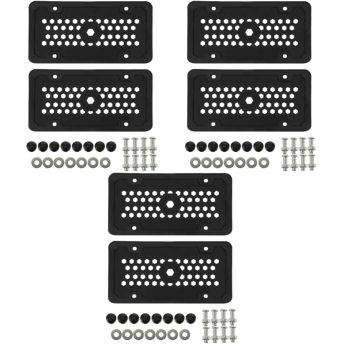 iplusmile 6 Stk Nummernschildrahmen aus Silikon kfz kennzeichenhalter pkw kennzeichenhalterung US-Autokennzeichenhalter Amerikanischer Autokennzeichenrahmen US-Autokennzeichenständer Black von iplusmile