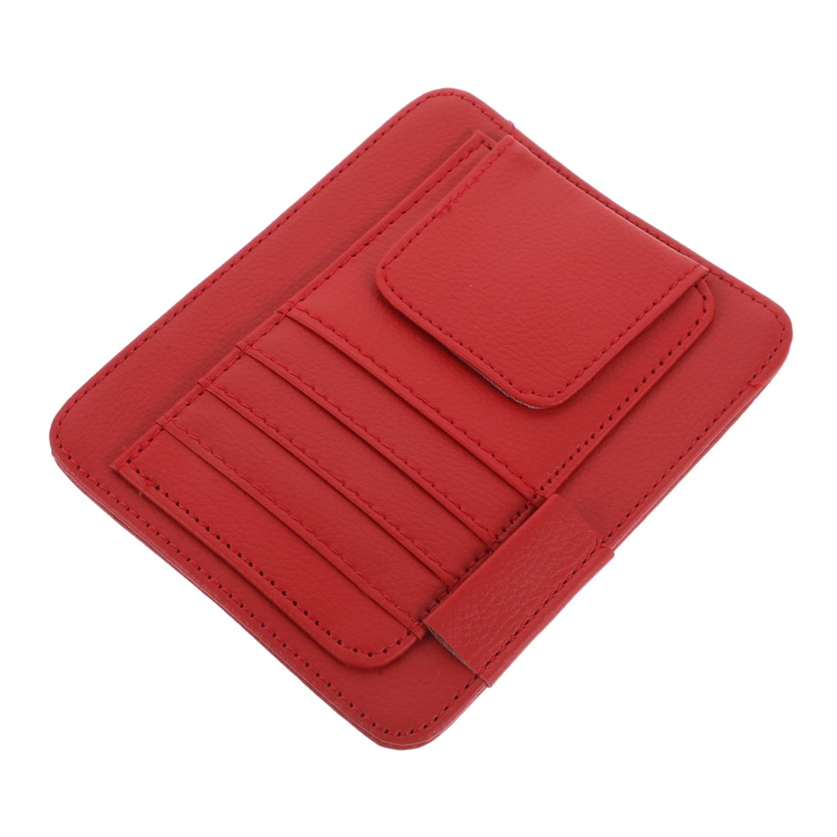 iplusmile Autobrillenclip Brillenbox Auto zubehör Robuster Brillenclip Auto Visier Organizer kfz zubehör Sonnenbrillenhalter Auto Sonnenbrillenhalter für Auto-Visierclip PU-Leder rot von iplusmile