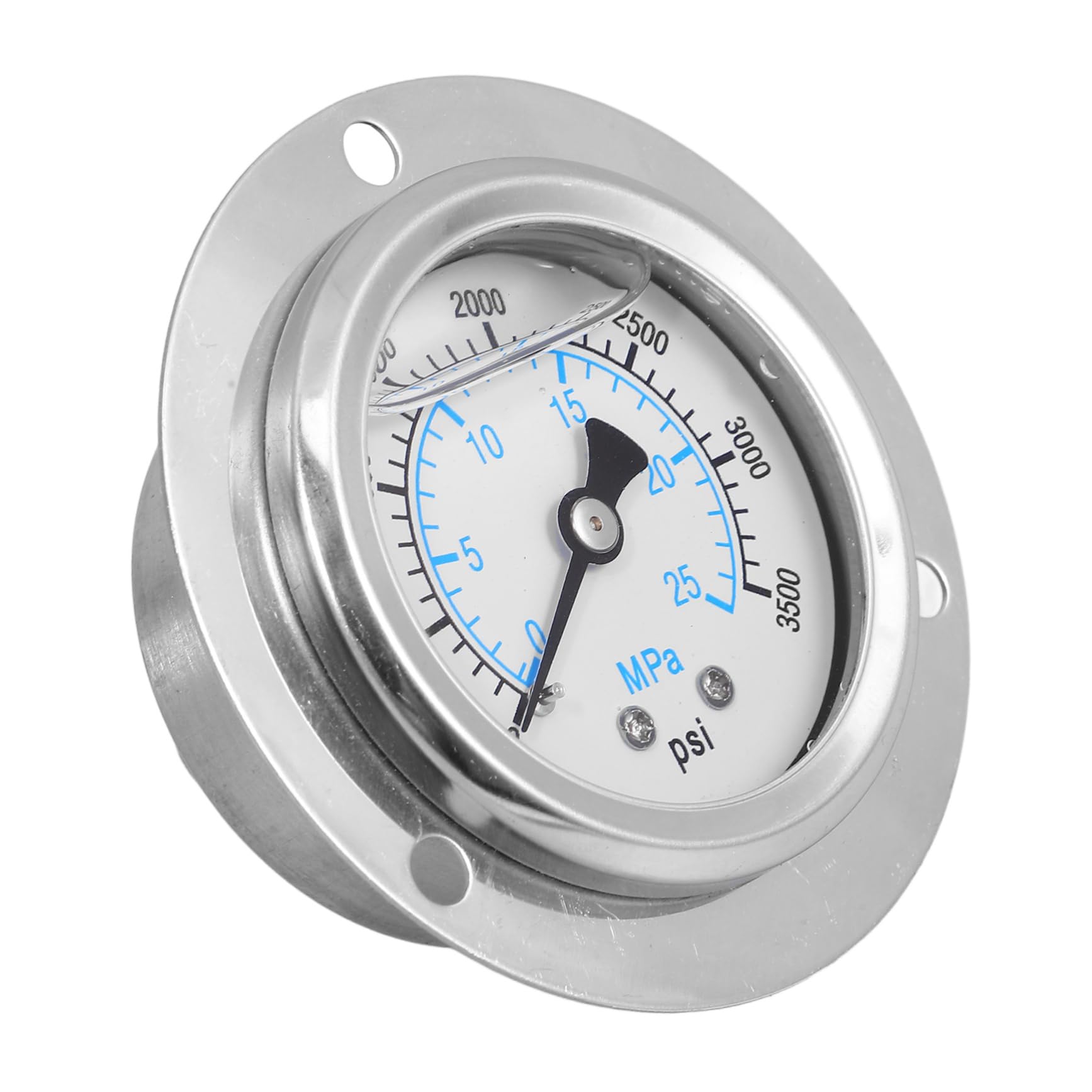 iplusmile Barometer Clips Druck Verhältnis flüssig Regler zerrissen Pop Kupfer Manometer mit Flanschmanometer Messgerät. Manometer aus Metall Manometer für Schalttafeleinbau Edelstahl Silver von iplusmile