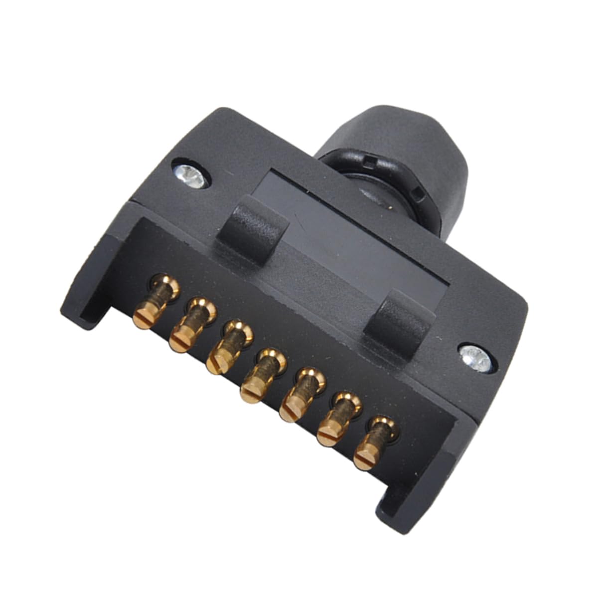 iplusmile Flache Anhängersteckdose flachverbinder anhänger Steckdose Flat Connector Trailer Socket ösch Noir swor stoßverbinder Stecker für Anhängerbeleuchtung 7-Wege-Anhängeradapter Black von iplusmile