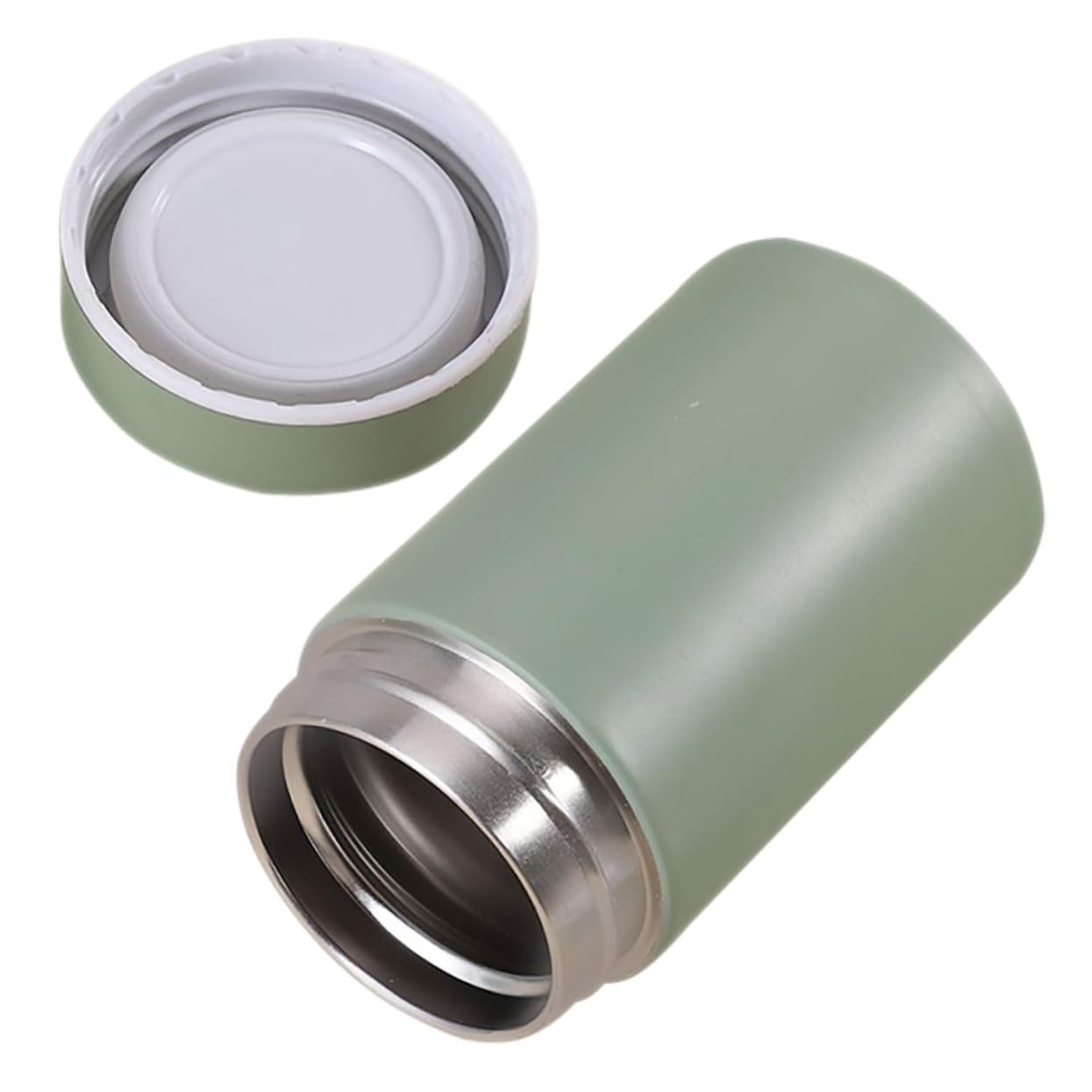 iplusmile Isolierter Eintopfbecher Reisekaffeetasse Mit Deckel Reiselebensmittelflasche Tragbarer Flaschenwärmer Isolierter Lebensmittelbehälter -lunchbehälter Rostfreier Stahl Green von iplusmile