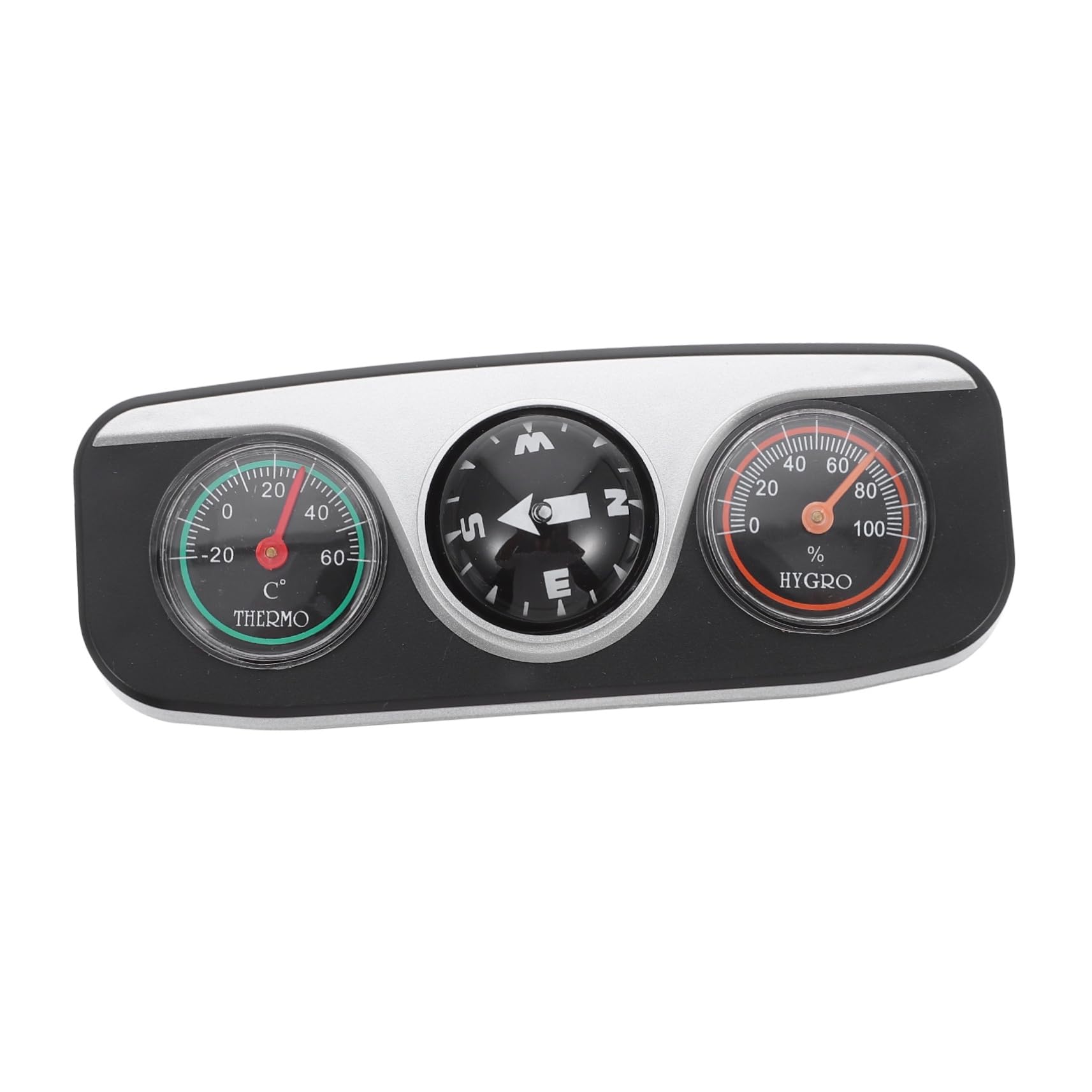 iplusmile Kompass Kugel Thermometer Navigation Tachometer Auto Hygrometer Kompass Auto Montierte Uhr Thermometer Auto Kompass Für Armaturenbrett Kompass Für Die Automontage Dashcam Black Abs von iplusmile