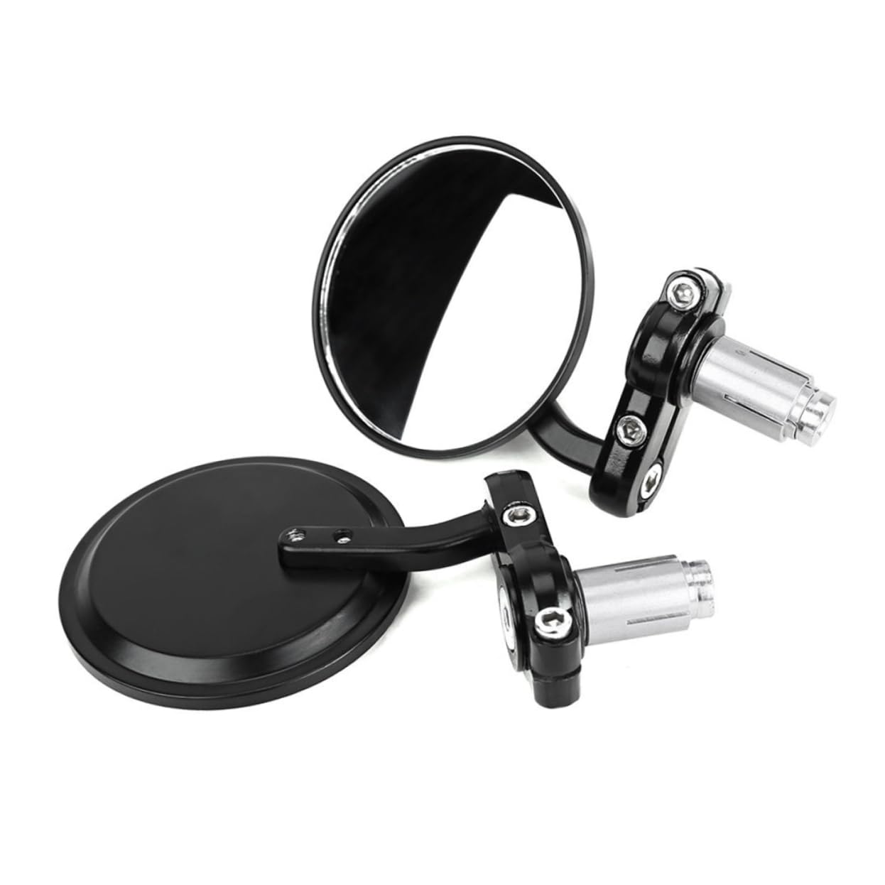 iplusmile Paar Rückspiegel für Motorräder klassische Motorradspiegel individuelles Vintage Motorradspiegel motorcycle mirrors 22mm Seitenspiegel Rückspiegel Black von iplusmile