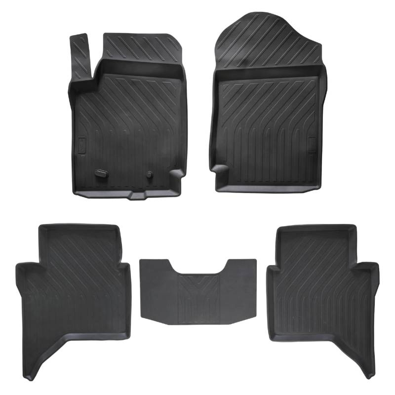 ipqi Kompatibel mit Ford Ranger (P703) 2022-2024 4D Gummimatten Schwarz von ipqi