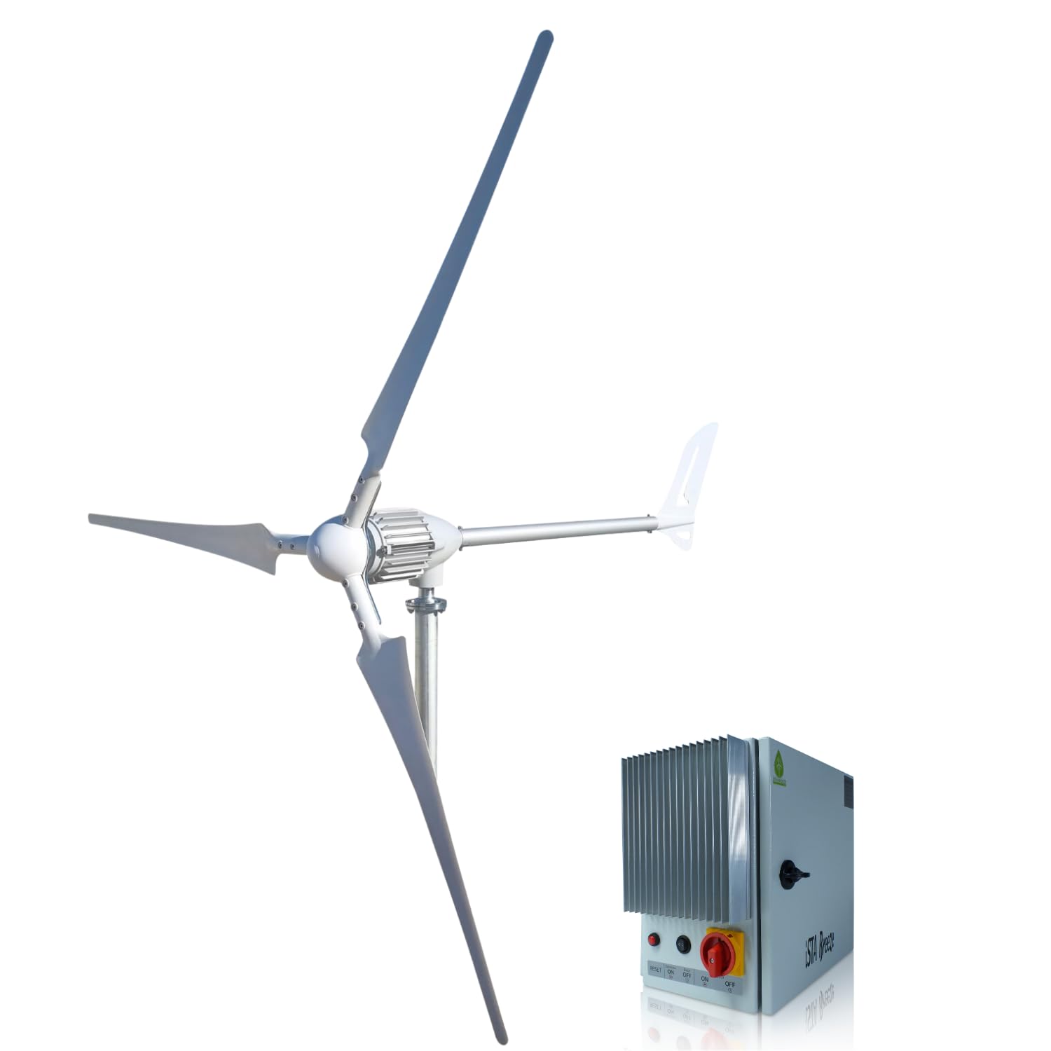 istabreeze Set 2000W 48V oder Lithium Windgenerator weiß inkl. Laderegler und Load Dump (Lithium Version) von istabreeze