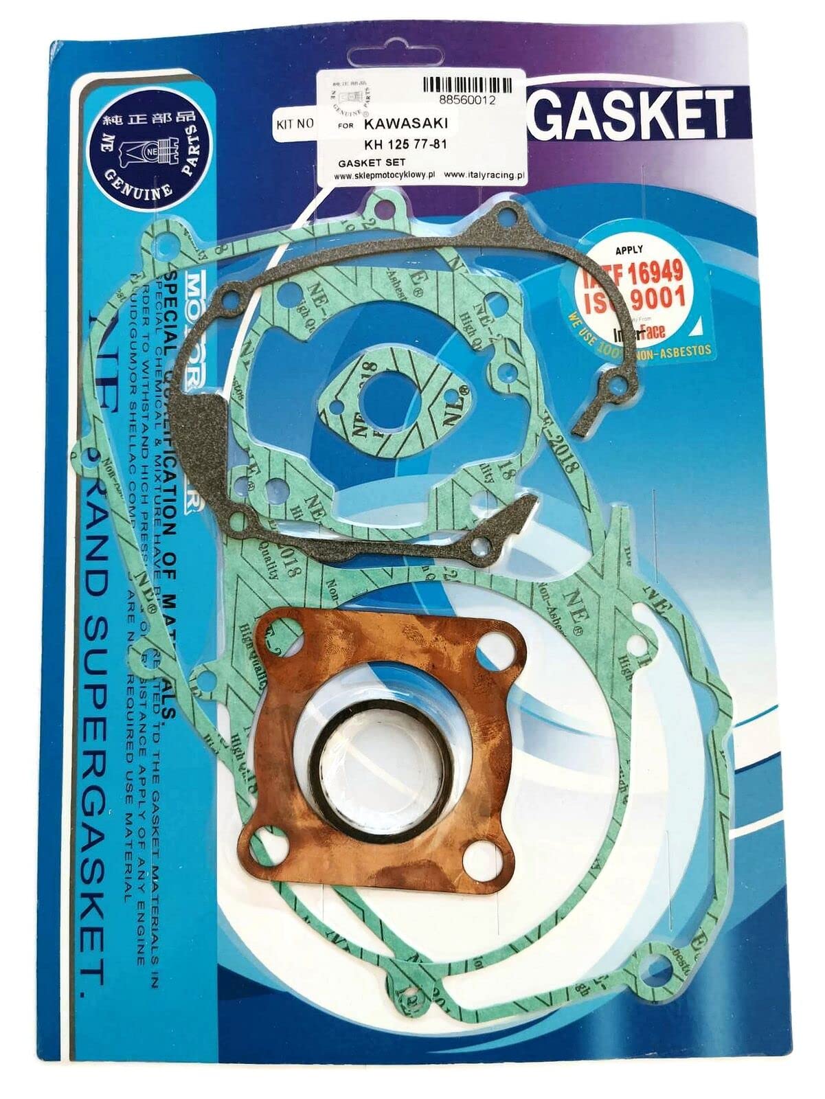 Motordichtsatz Dichtsatz komplett Gasket Set Joints für KAWASAKI KH 125 1977-81 von italyracing