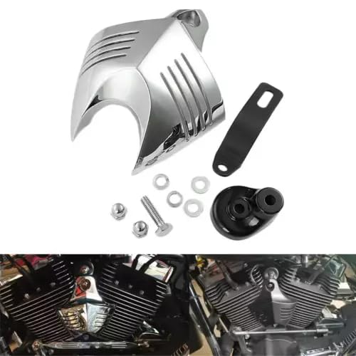 Chrome Motorrad Hupen Abdeckung Horn Cover Cowbell für Harley Davidson V Twin Cam Style Custom von itdegno