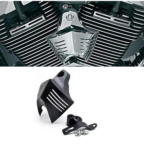 Schwarz Motorrad Hupen Abdeckung Horn Cover für Harley Davidson V Twin Cam Style Custom von itdegno