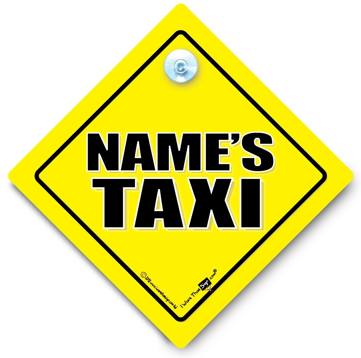 Personalisiertes Taxi-Autoschild, individuelles Taxi-Schild, fügen Sie Namen hinzu, um Ihr eigenes Taxi-Autoschild zu erstellen von iwantthatsign.com