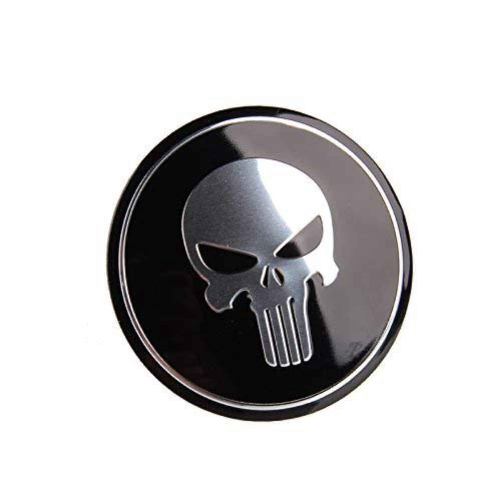 56,5 mm Auto-Emblem, Aufkleber für Radnabenkappen, Mittelabdeckung, Totenkopf, Punisher War Zone von jIZYHQFKS