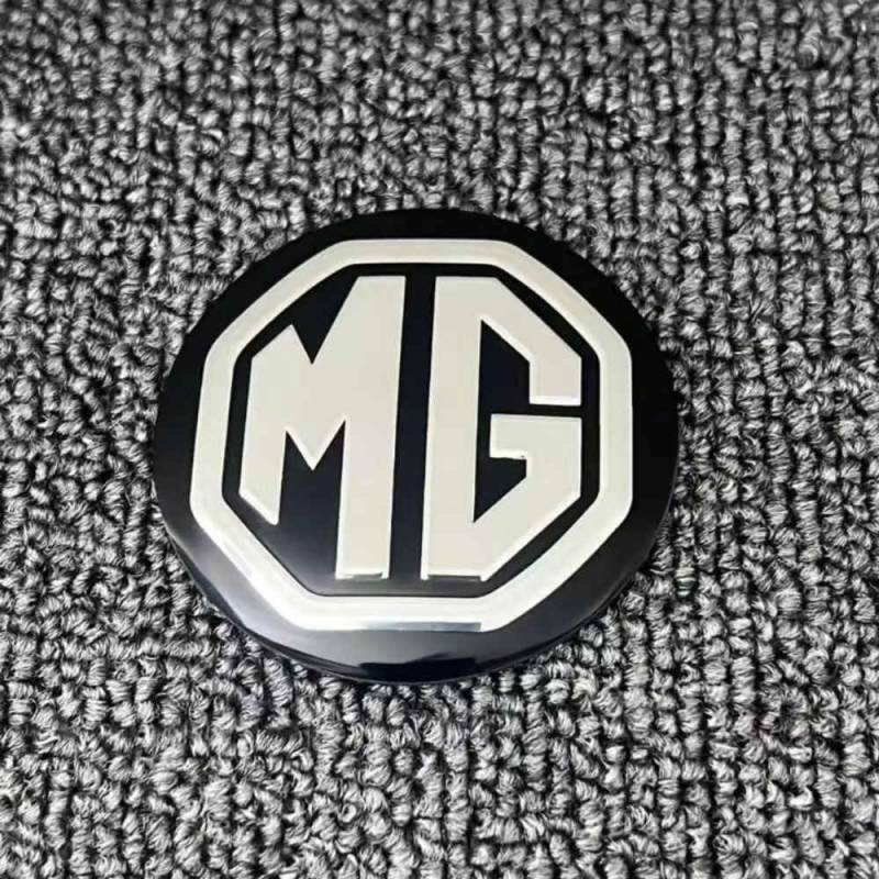 Auto-Radnabenabdeckungen für MG MG4 2022 2023 2024, wasserdicht, rostfrei, mit Auto-Logo, Emblem, Styling-Zubehör, Silber, Schwarz, normal von jIZYHQFKS