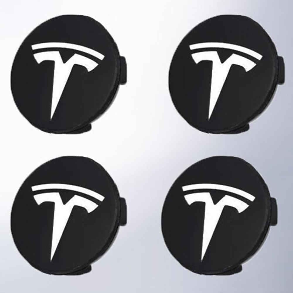 Set mit 4 Radnabenabdeckungen für Tesla Model 3 2017-2023 56 mm Radnabenkappe, stabile Auto-Radnabenkappen, Ersatzfelge, Dekoration, Zubehör von jIZYHQFKS