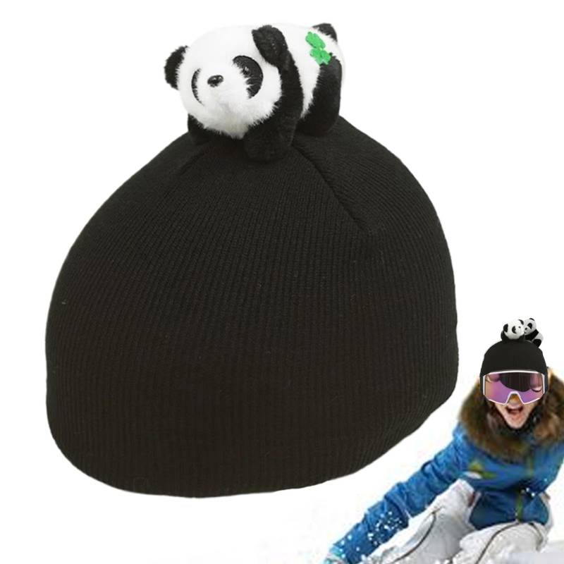 Skihelm-Überzug, Panda Snowboard Helmüberzug, niedlicher Panda, Strickmütze, Motorradhelm-Überzug, Wintervorrat für , Mädchen von jamgeery