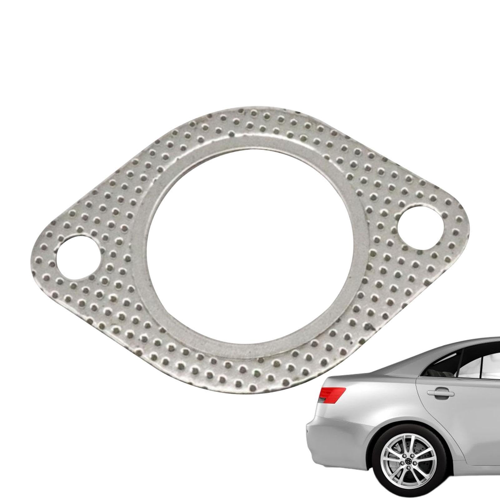 jamgeery Auspuffrohr-Flanschdichtung,Hochtemperatur-2-Loch-Schnittstellendichtung | Graphit-Edelstahl-Schnittstellendichtungen für Auspuffrohre von Modifikationsfahrzeugen von jamgeery