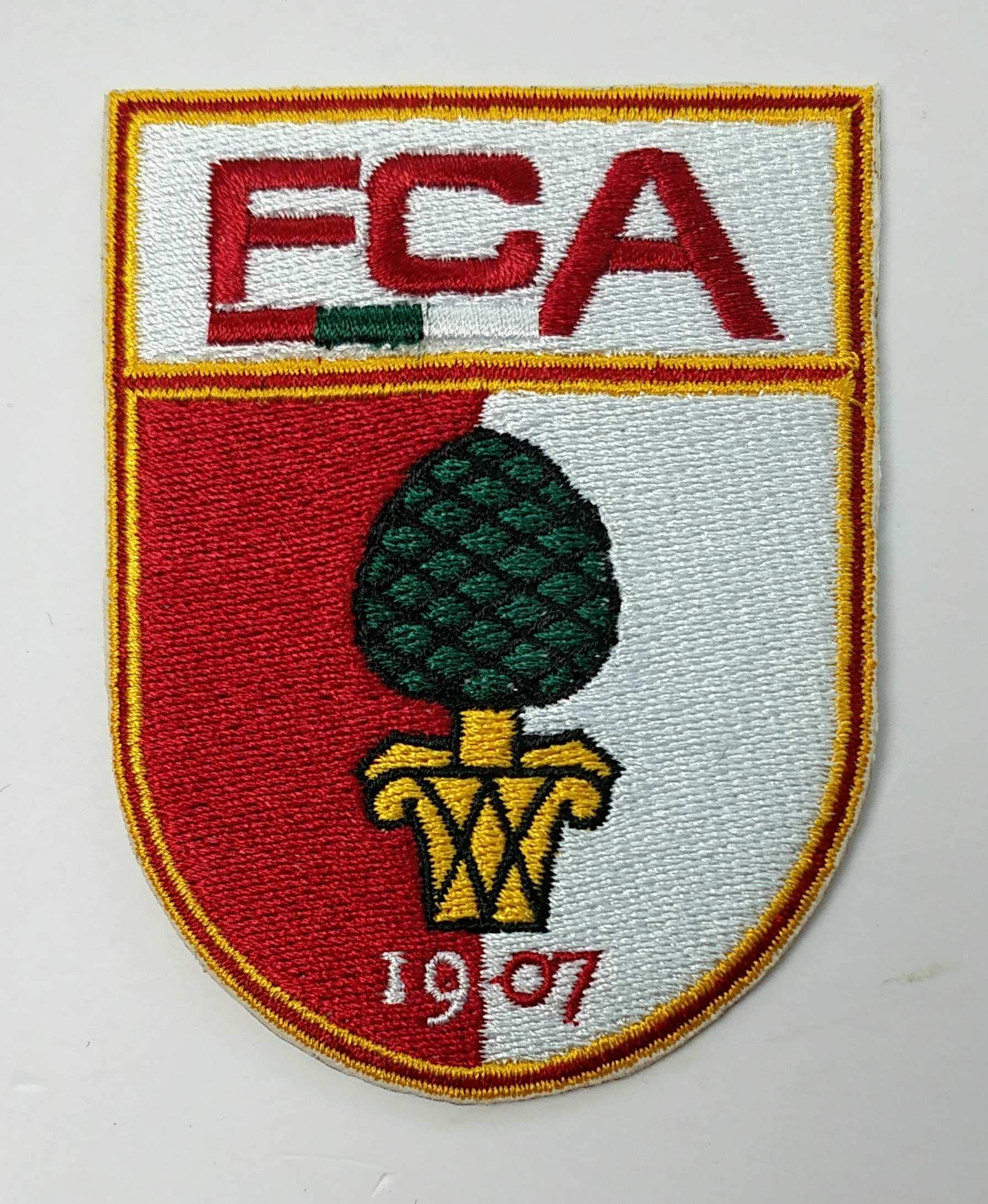 2stk FC Augsburg Aufnäher Patch Football Fussball Soccer Club Iron on bügelbild aufbügler Badge von jingtongda