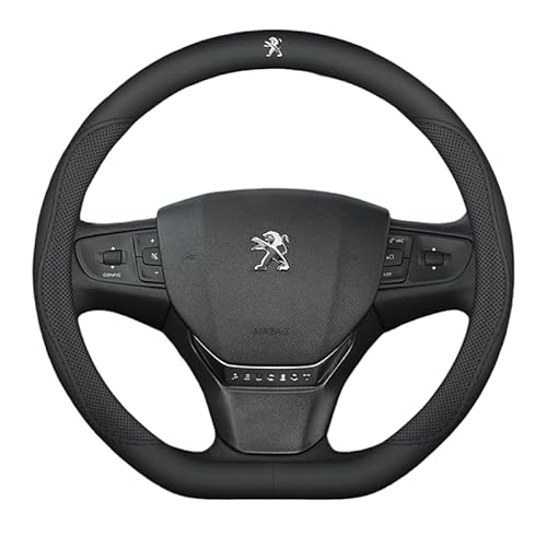 Atmungsaktiver Mikrofaser-Lenkradbezug für Peugeot 107 5-Door 2008 2009 2010 2011 2012 2013 2014, weich und rutschfest, universelle Passform für Autos, langlebig und einfach zu montieren.,B von jinhuo