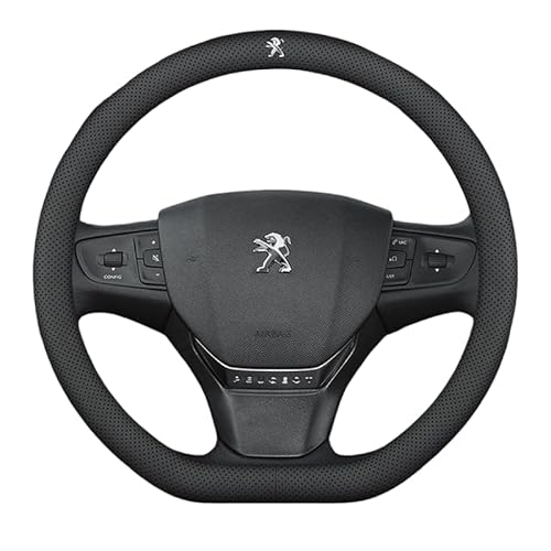 Atmungsaktiver Mikrofaser-Lenkradbezug für Peugeot 107 5-Door 2008 2009 2010 2011 2012 2013 2014, weich und rutschfest, universelle Passform für Autos, langlebig und einfach zu montieren.,C von jinhuo