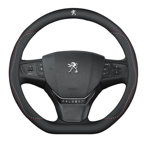 Atmungsaktiver Mikrofaser-Lenkradbezug für Peugeot 108 Cabrio 2018 2019 2020 2021 2022 2023, weich und rutschfest, universelle Passform für Autos, langlebig und einfach zu montieren.,A von jinhuo