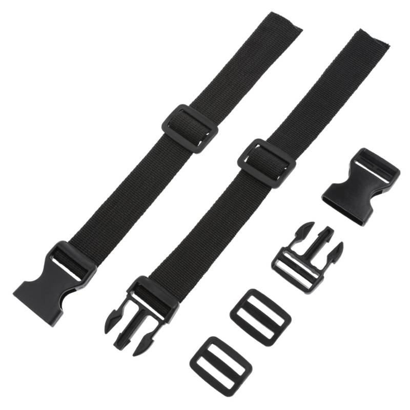 jojofuny 2St Gurt spannband spannriemen Luggage Strap gepäckträger Buggy Nockenschnallenriemen herrengürtel schulterbandage Herren Utility-Riemen mit Schnalle Gepäckband Polypropylen Black von jojofuny