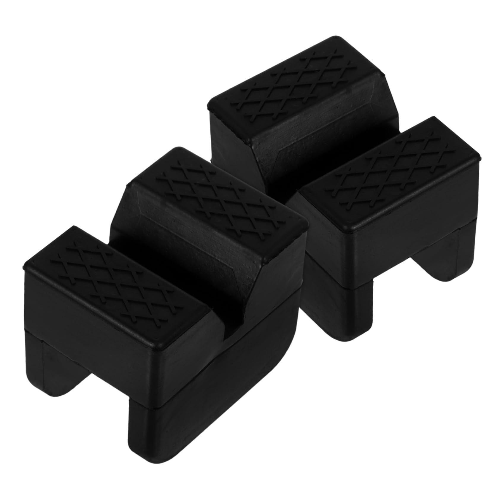 jojofuny 2St Jack-Gummiblock Wagenheberständer für Wagenheber geschlitztes Klinkenpad gummiauflage gummipuffer für wagenheber Bodenklinkenpad-Adapter Gummi-Wagenheberpolster Black von jojofuny