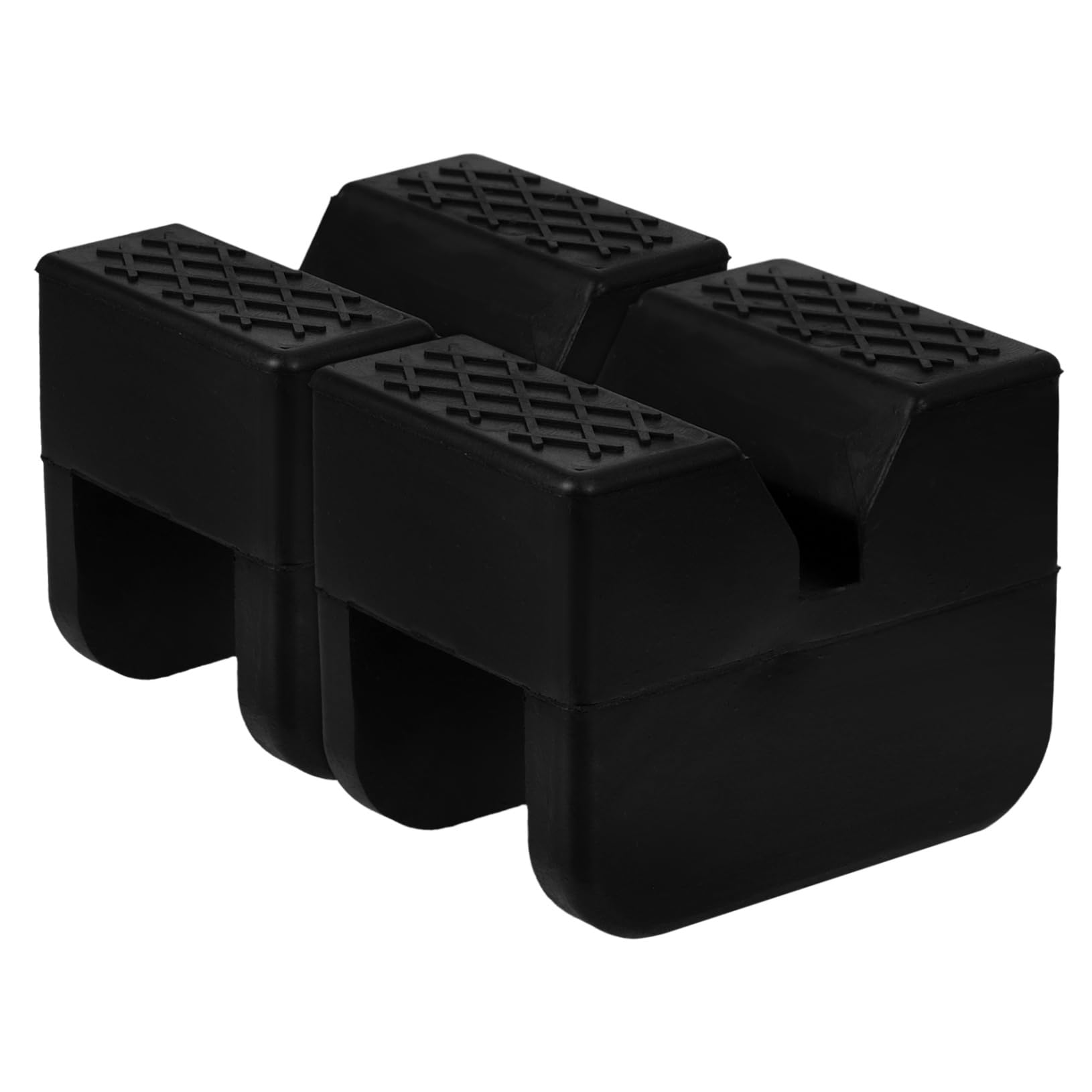 jojofuny 2st Jack-gummiblock Wagenheber Geschlitztes Klinkenpad Quadratisches Klinkenpad Bodenklinkenpad-Adapter Quetschschweißadapter Schienenklemmschweißschutz Black von jojofuny