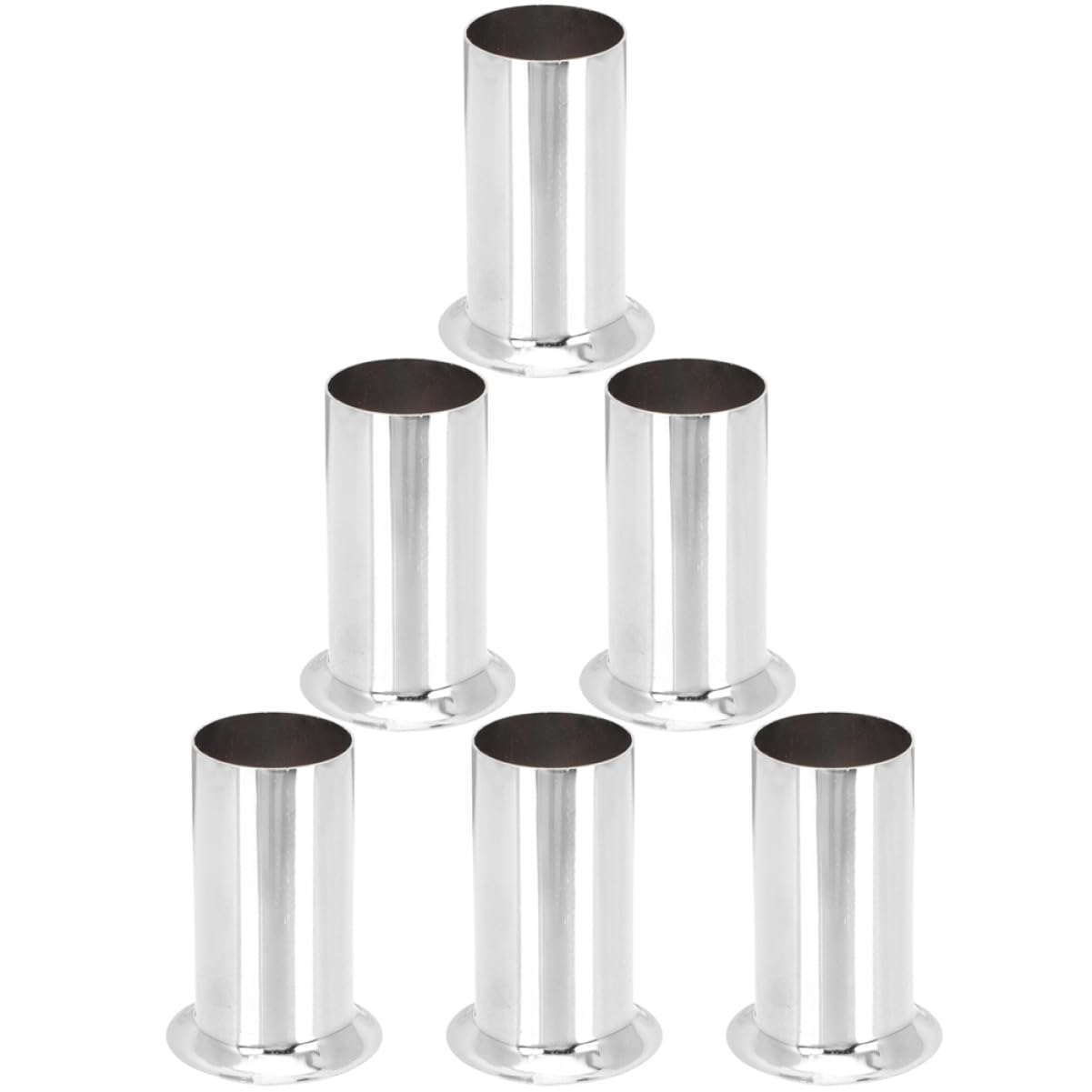 jojofuny 6er Set Flansch Sleeve Lampenfassung E14 Kronleuchter Lampenhalterung Röhren Chromfarbenes Design Zubehör Für Kristallleuchten 30x80mm von jojofuny