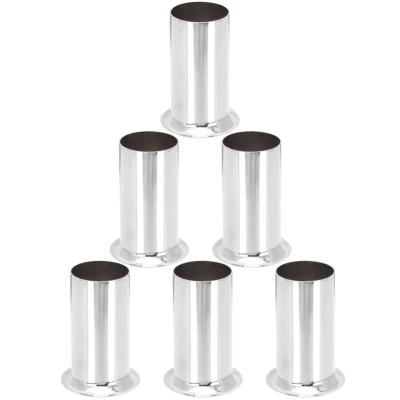 jojofuny 6er Set Flansch Sleeve Lampenfassung E14 Kronleuchter Lampenhalterung Röhren Chromfarbenes Design Zubehör Für Kristallleuchten 30x80mm von jojofuny