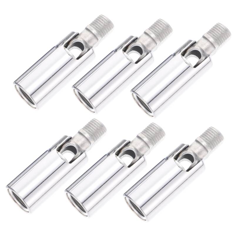 jojofuny 6er Set Lampenadapter Universal Deckenleuchten Verbinder Drehbare M10 Innengewinde 180° Für Verschiedene Lampen Und Leuchten Chromfarben von jojofuny