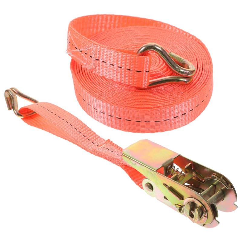 jojofuny Gurt spannring spannband abspannleine spannriemen Luggage Straps Kabelspanner Gepäckband Seil Nockenschloss Seilspanner Riemen für Fracht Warenbefestigungsband Polyester Orange von jojofuny