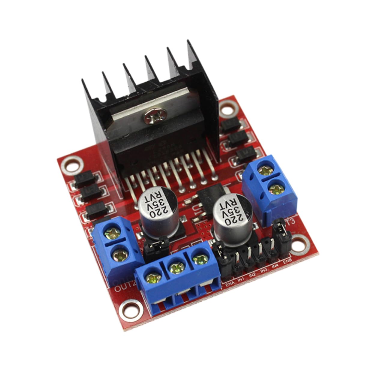 jojofuny L298N Schrittmotor Treiber Modul DC 5 35V Dual H Brücke Motorsteuerung Controller Platine Für Roboterprojekte Und Elektronik Anwendungen von jojofuny