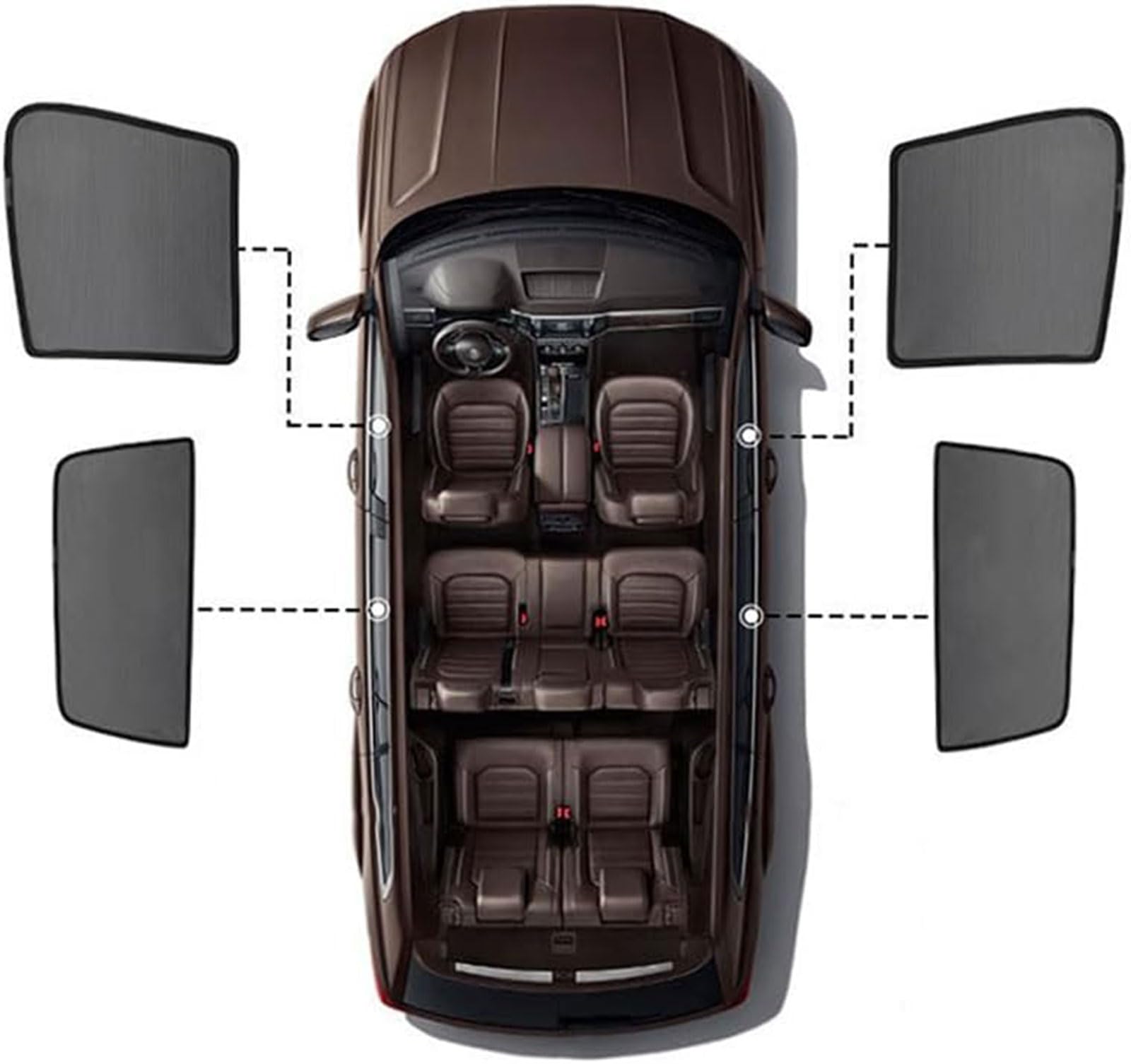 Auto Seitenscheibe Sonnenschutz für Hyundai Tucson III SUV 2015-2020, Magnetisch Auto Sonnenblenden mit Anti-UV Privatsphäre Schutz Zubehör,C 4 Side von junjfawi