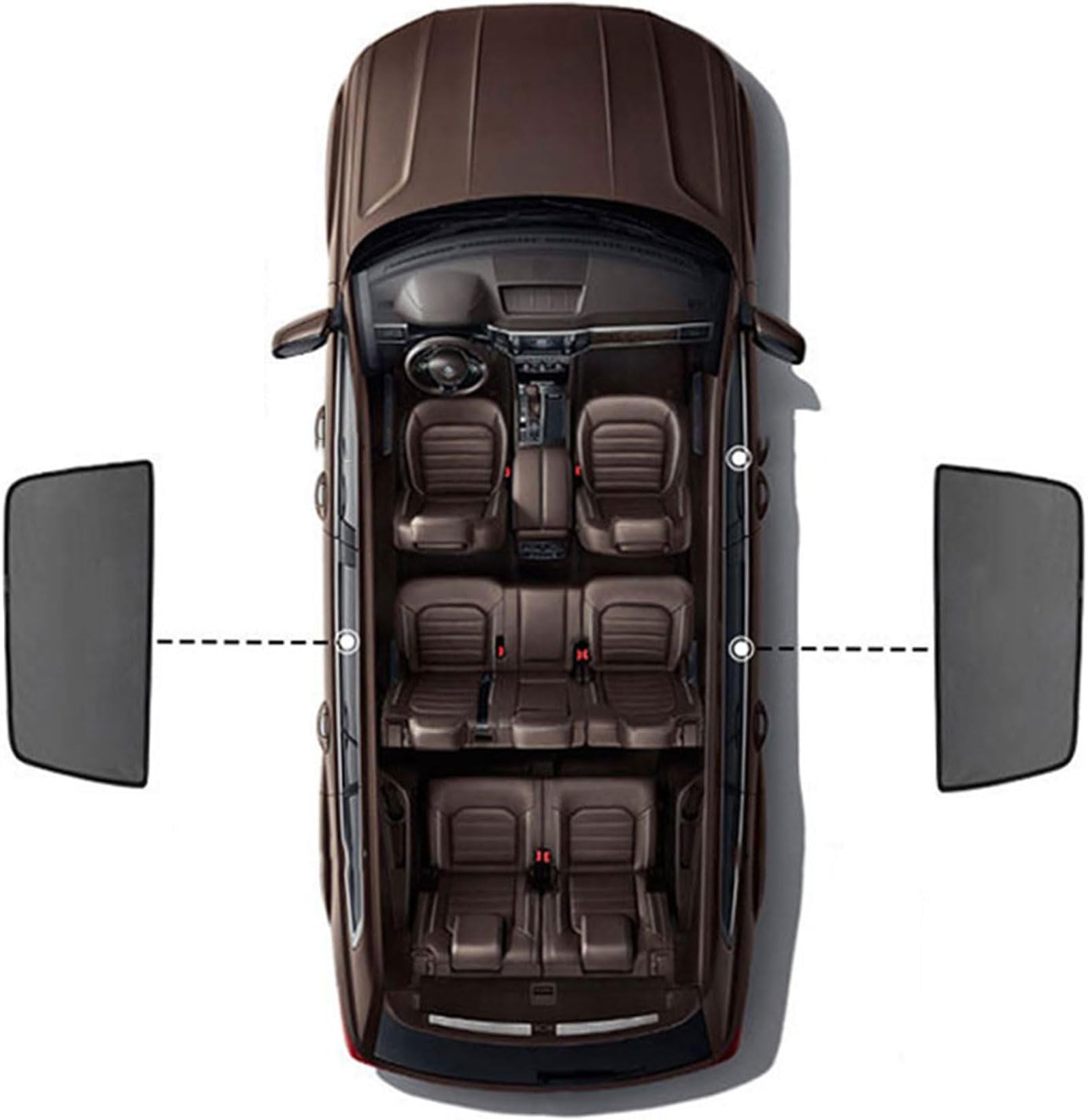 Auto Seitenscheibe Sonnenschutz für VW Tiguan II SUV 2016-2020, Magnetisch Auto Sonnenblenden mit Anti-UV Privatsphäre Schutz Zubehör,B 2 Rear Side von junjfawi