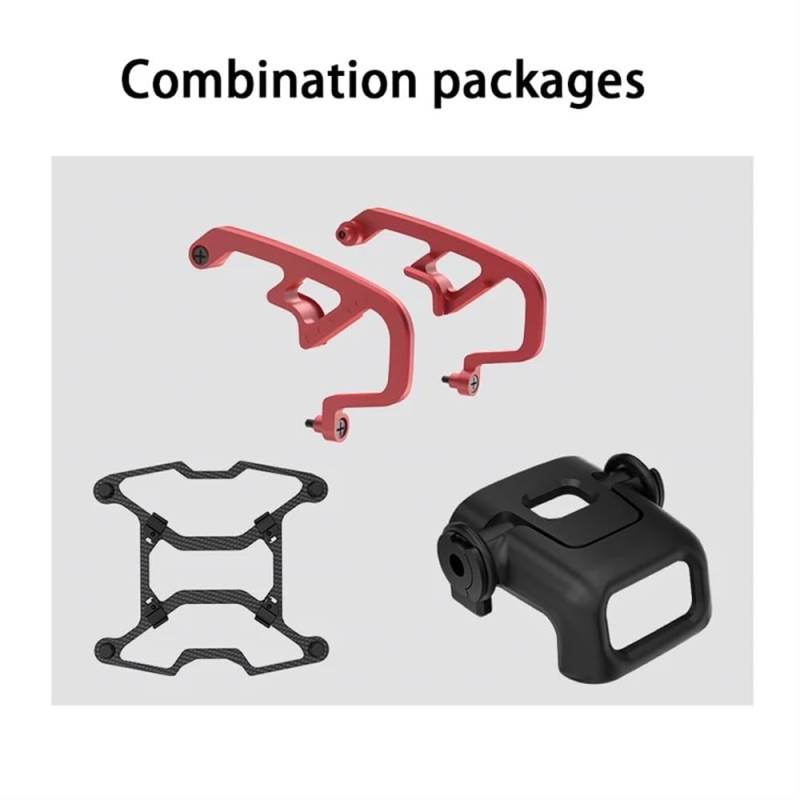 Kompatibel mit 2 Gimbal-Kamera-Stoßstangenschutz, Stoßstangenstange aus Aluminiumlegierung, kompatibel mit 2 Zubehörteilen, Drohnen-Antikollisionsstange(Combination 2) von kPAnUHZ