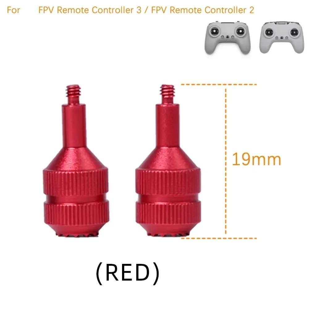 Kompatibel mit FPV-Fernbedienung 3 Daumenwippe Ersetzen Sie Controller-Sticks 2 Drone Joystick Zubehör Joystick(Red) von kPAnUHZ