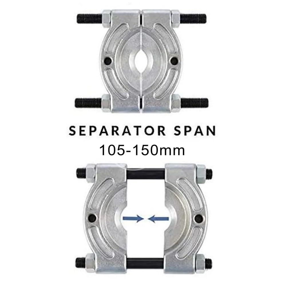 Lagersplitter, Autoreparaturwerkzeug, Wartungswerkzeug, Werkzeug for Entfernen des Lagerabziehers, Lagertrenner, kompatibel mit Radnaben-Zahnradritzel(105-150mm) von kPAnUHZ