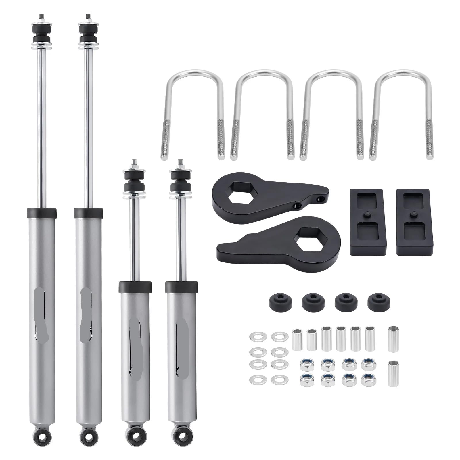 Nivellierlift-Kit 2,5 Zoll Kompatibel mit 4WD 1997–2003, kompatibel mit Stoßdämpfern und Torsionsstab von kPAnUHZ