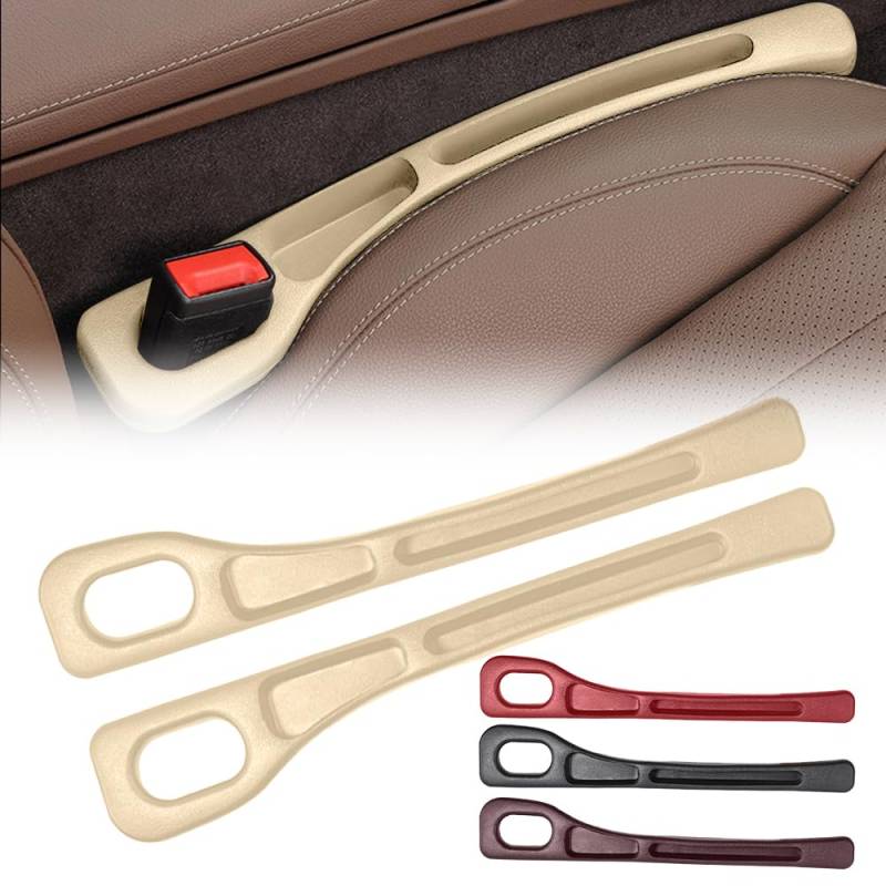 Car Seat Gap Filler Organizer, 2025 Neuestes 2 Stück Universal Lückenfüller für Autositze, Autositz Organizer Sitzlückenfüller für für Kleinigkeiten Handys Seat Gap (Beige) von kailisi