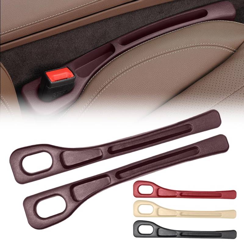 Car Seat Gap Filler Organizer, 2025 Neuestes 2 Stück Universal Lückenfüller für Autositze, Autositz Organizer Sitzlückenfüller für für Kleinigkeiten Handys Seat Gap (Braun) von kailisi