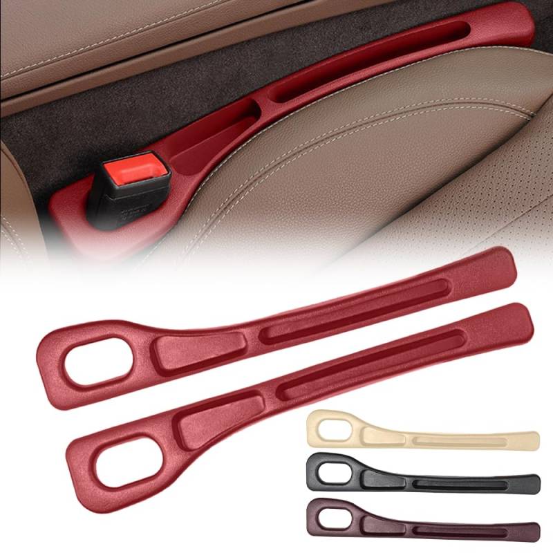 Car Seat Gap Filler Organizer, 2025 Neuestes 2 Stück Universal Lückenfüller für Autositze, Autositz Organizer Sitzlückenfüller für für Kleinigkeiten Handys Seat Gap (Rotbraun) von kailisi