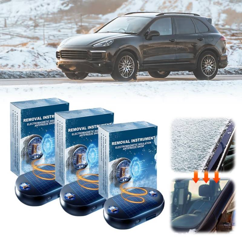 kailisi Auto Enteiser Tragbare Kinetische Molekularheizung, 2025 Neuestes Auto Enteiser Elektromagnetische Schneeräumung, Mikrowellen Molekular Enteisung Instrument (Schwarz,3 Pcs) von kailisi