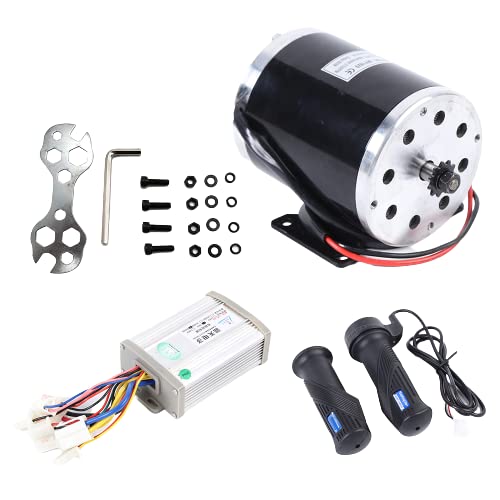 Elektro Scooter Bürstenmotor Elektromotor Kit Speed Bürsten Controller mit Gasgriff für Ebike Scooter Getriebemotor 800W DC36V von kangten