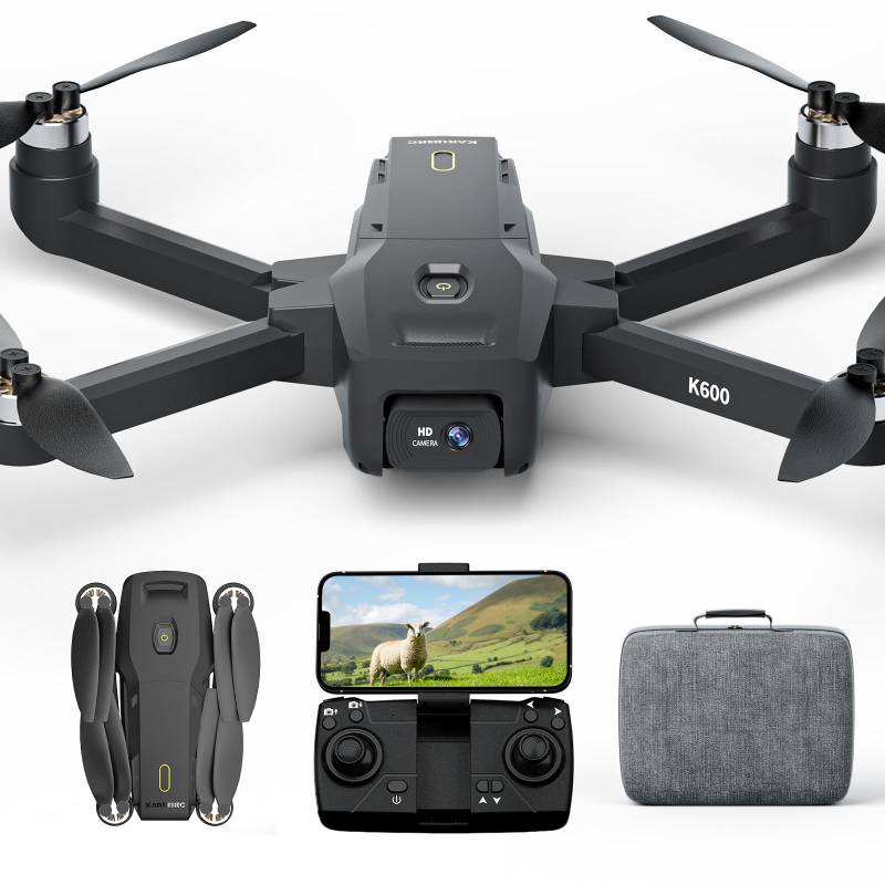 K600 Drohne mit 2 Kamera 1080P,90°Eléctrica Bürstenlosem Drone mit Höhenhaltung für Kinder,APP VR FPV Professionell Drones für Anfänger Erwachsener,Headless Modus,lange Flugzeit,Handtasche,Karuisrc von karuisrc